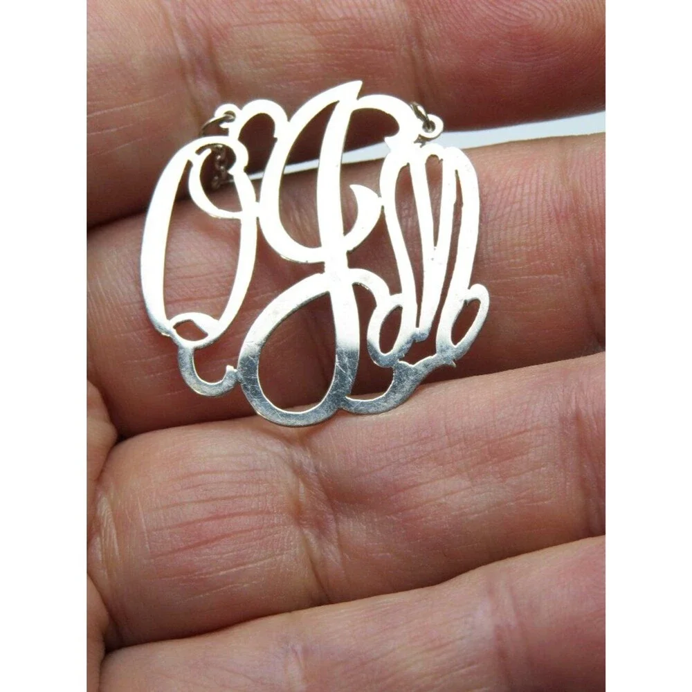 14k Initials Q-J-M Nameplate